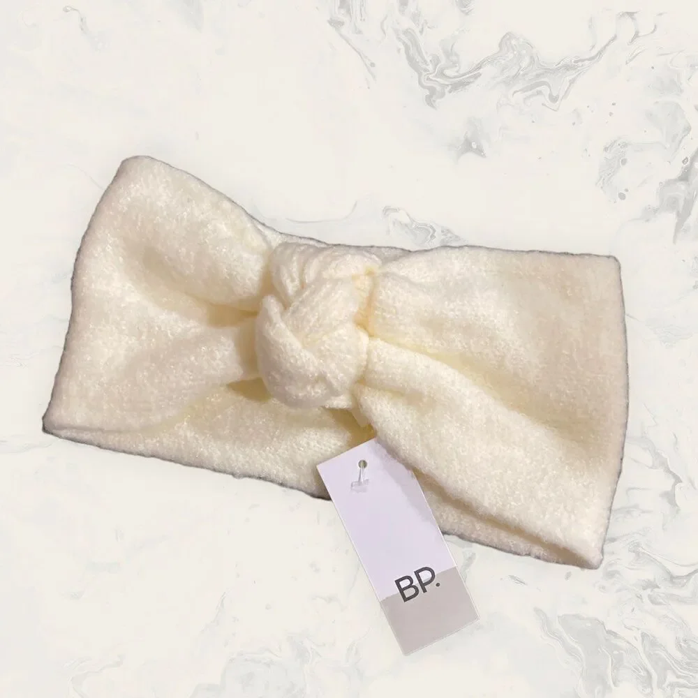 NWT BP.Set of Two Women’s Head Wrap - Purple and cream- one size